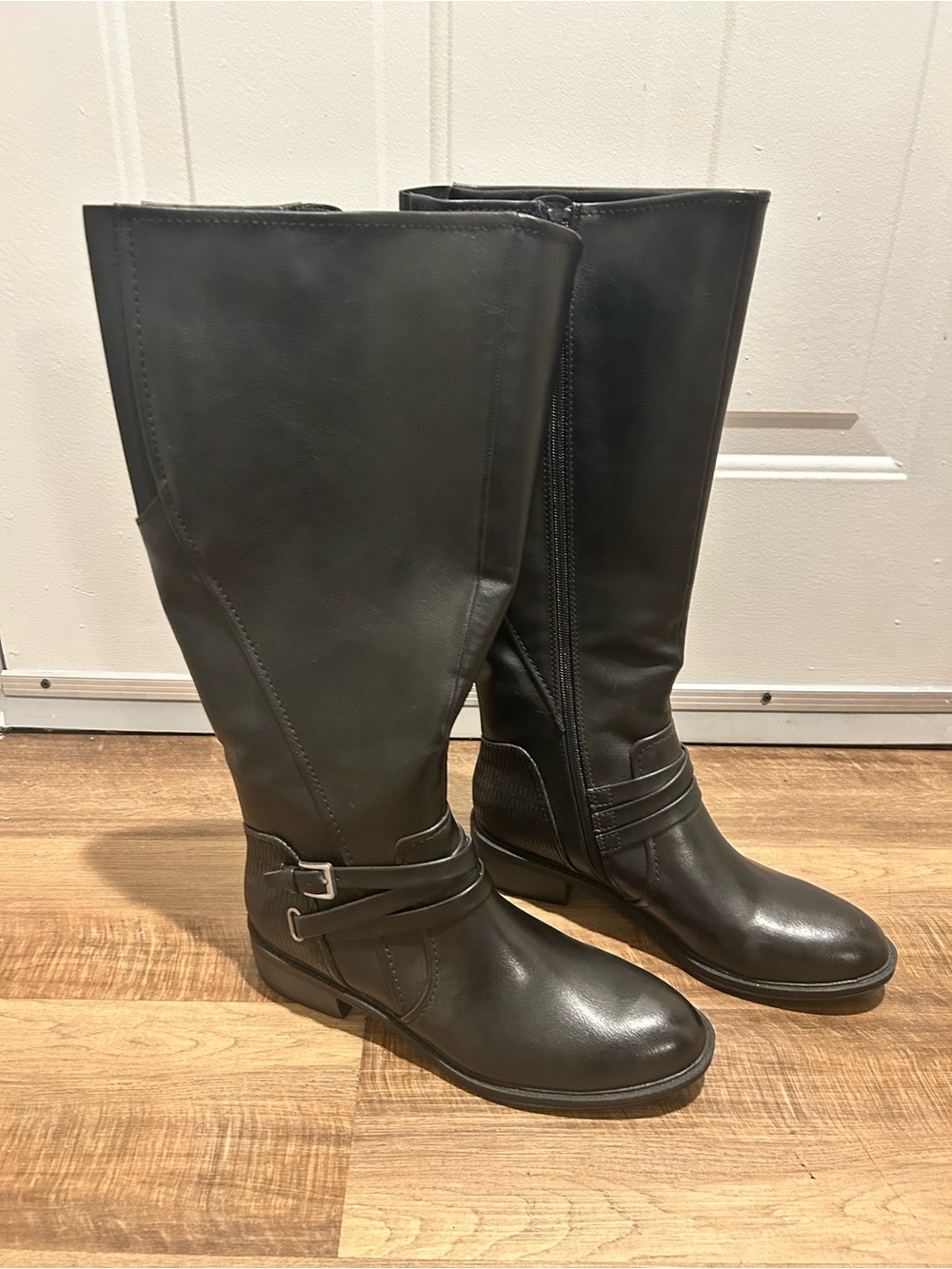 New Women's Black Knee-High Riding Boots